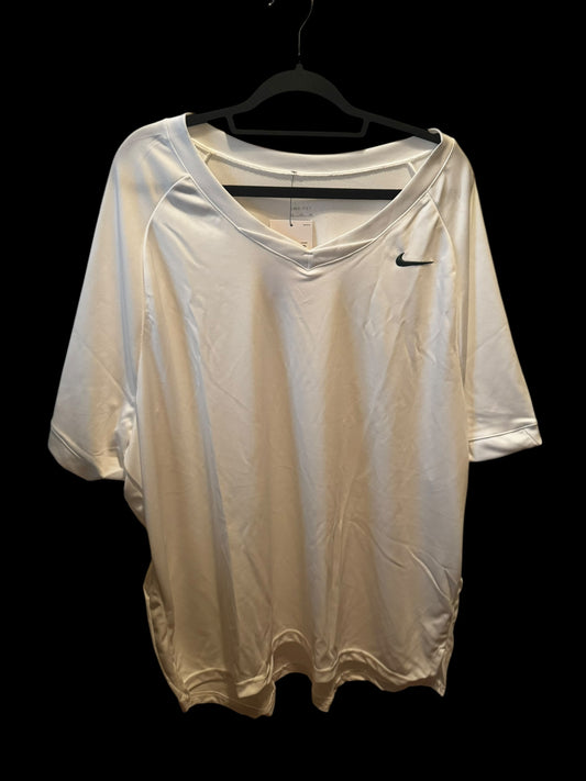 Men's Big And Tall Nike Dri-Fit V-Neck White T-Shirt - Size 3XL