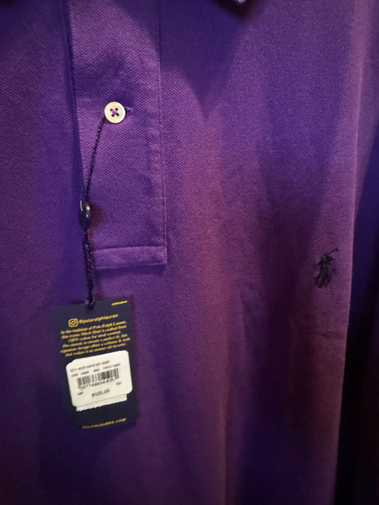 Men's Big and Tall Ralph Lauren Polo - Color Purple -Size 6XL