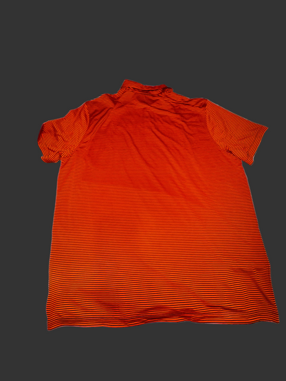 Men's Nike Orange and Black Polo - Size 2XL