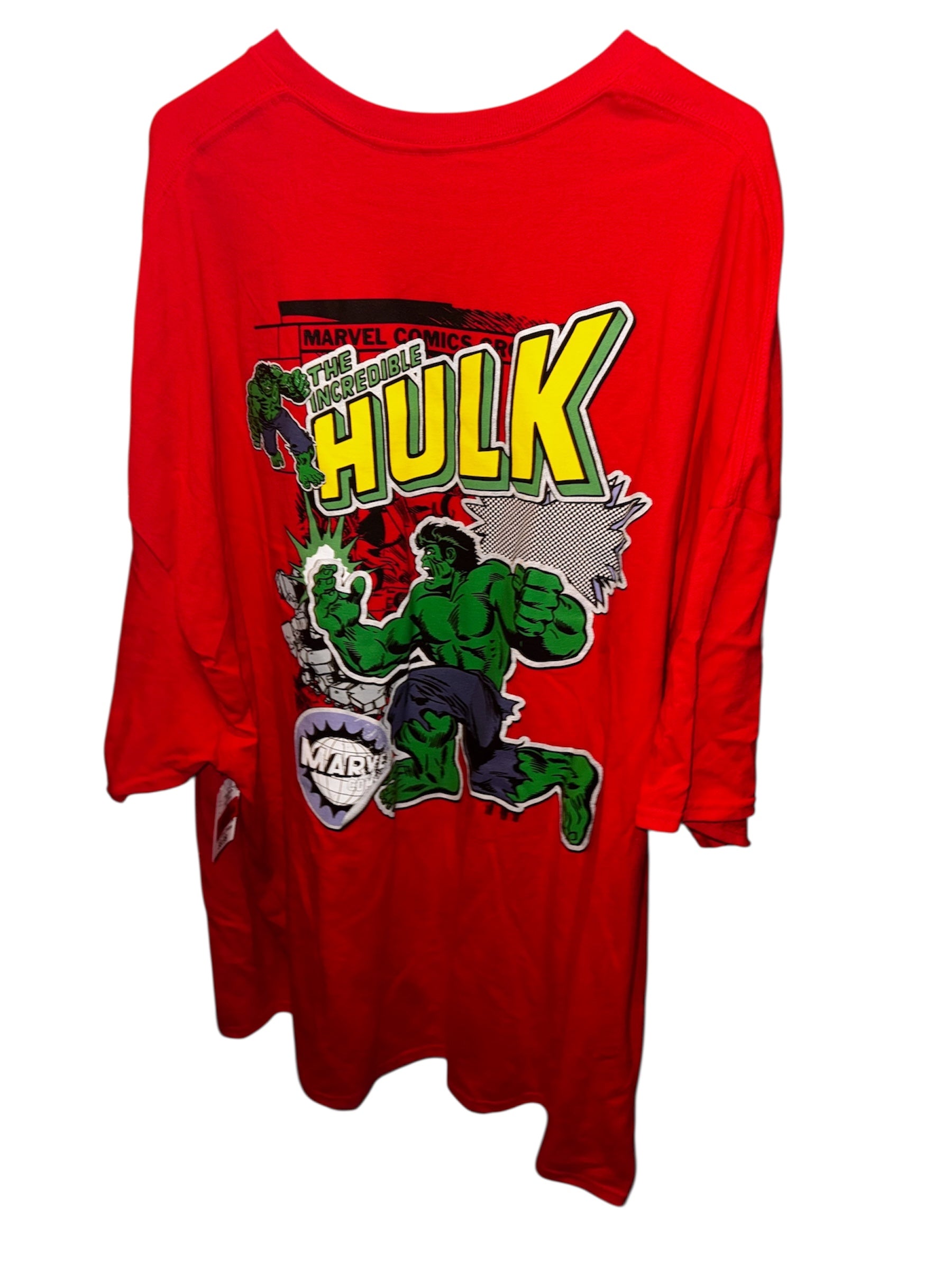 Men's Big and Tall Marvel The Incredible Hulk T-Shirt - Size 5XL - Color Red