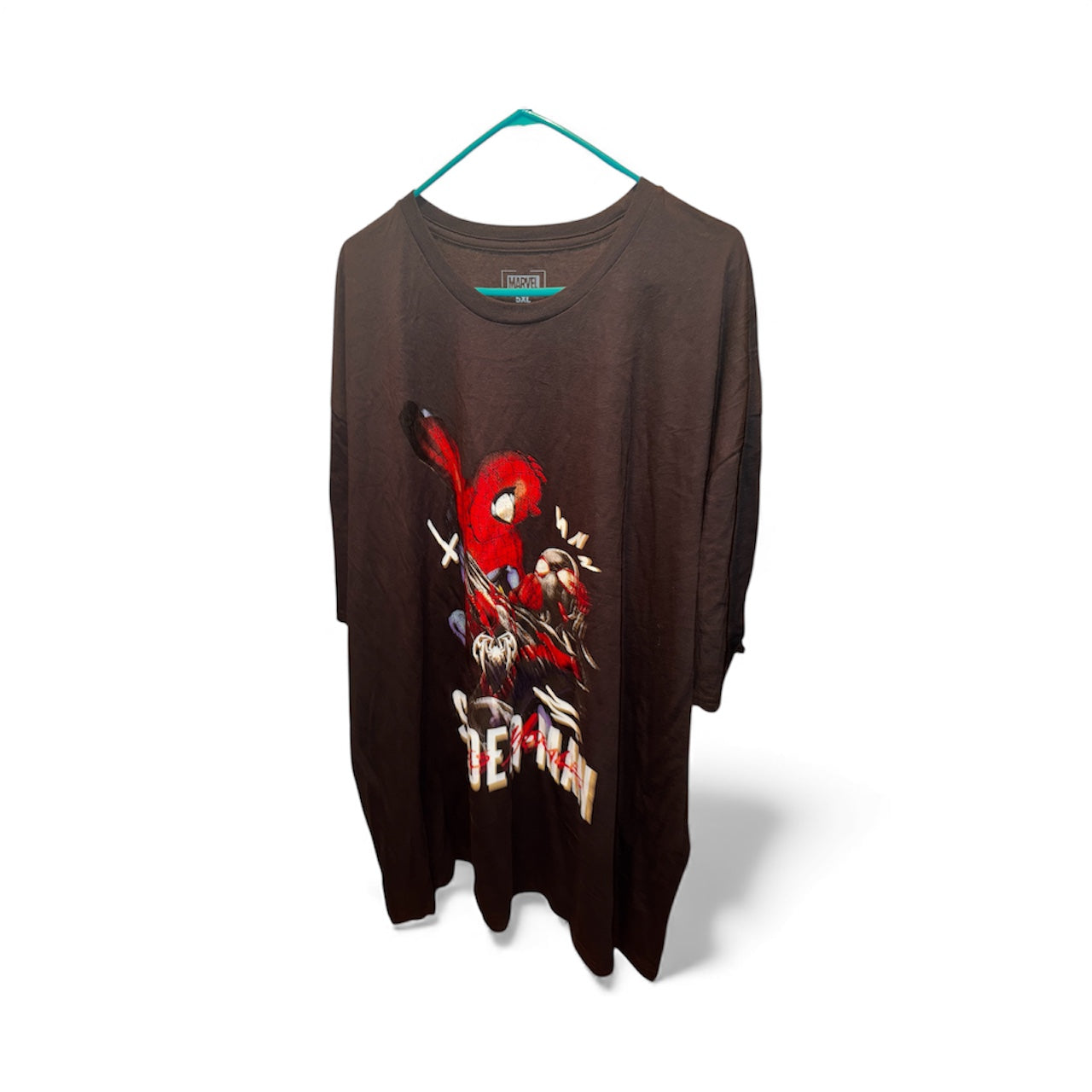 Men's Big and Tall Marvel Spiderman Miles Morales T-Shirt - Size 5XL Color Brown